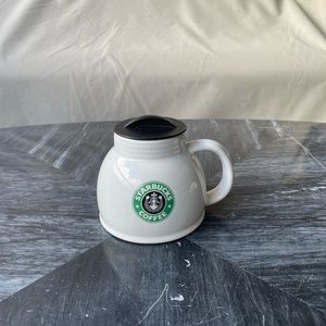 Starbucks Vintage Upside Down Mug White Ceramic